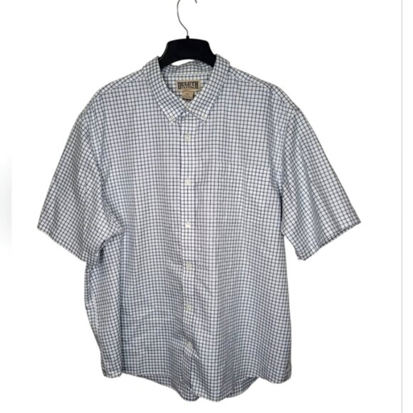 Duluth Trading Co. Men's Shirt Size 3XL Short Sleeve Button Down Collar Checked - Picture 1 of 8